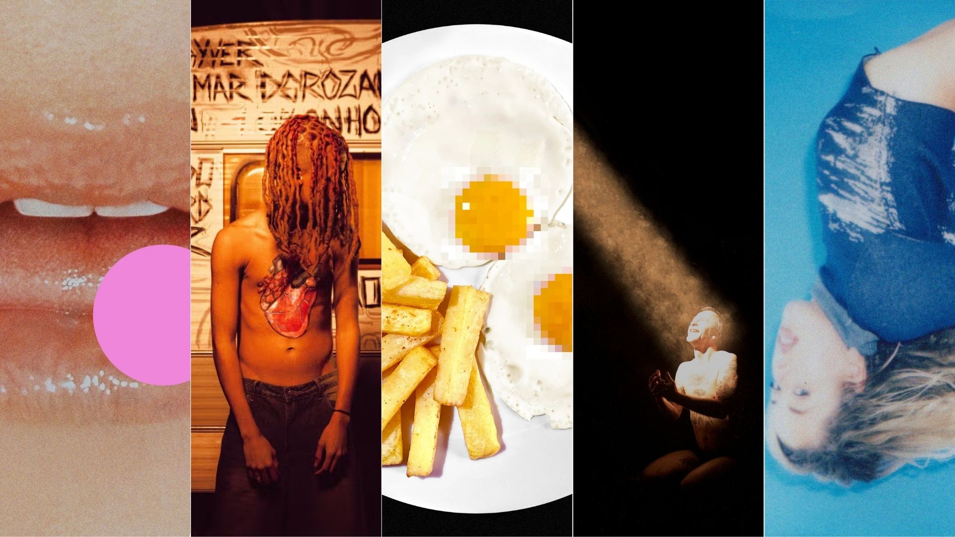 Capas de: Kesha, Jotapê, BIG SPECIAL, Lupe de Lupe e Nilüfer Yanya