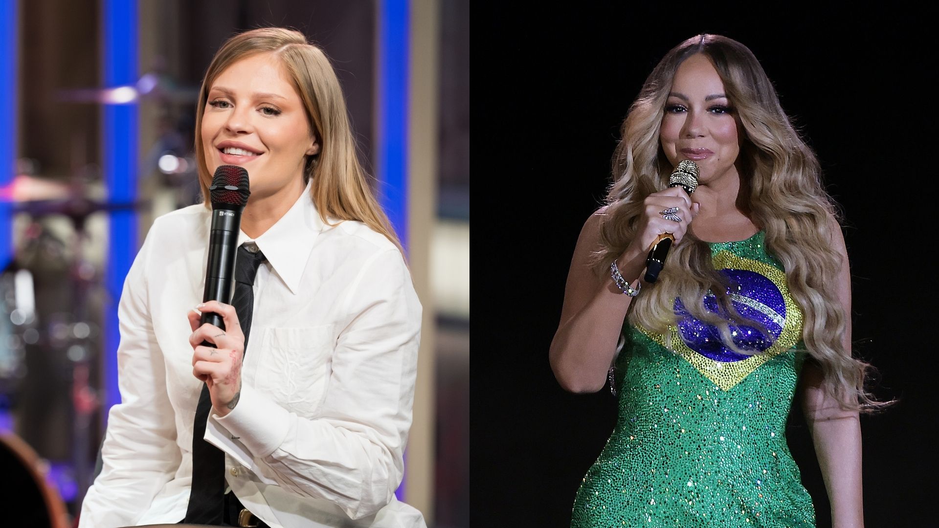 Luísa Sonza e Mariah Carey (Foto: Jason Koerner/Getty Images e Wagner Meier/Getty Images)