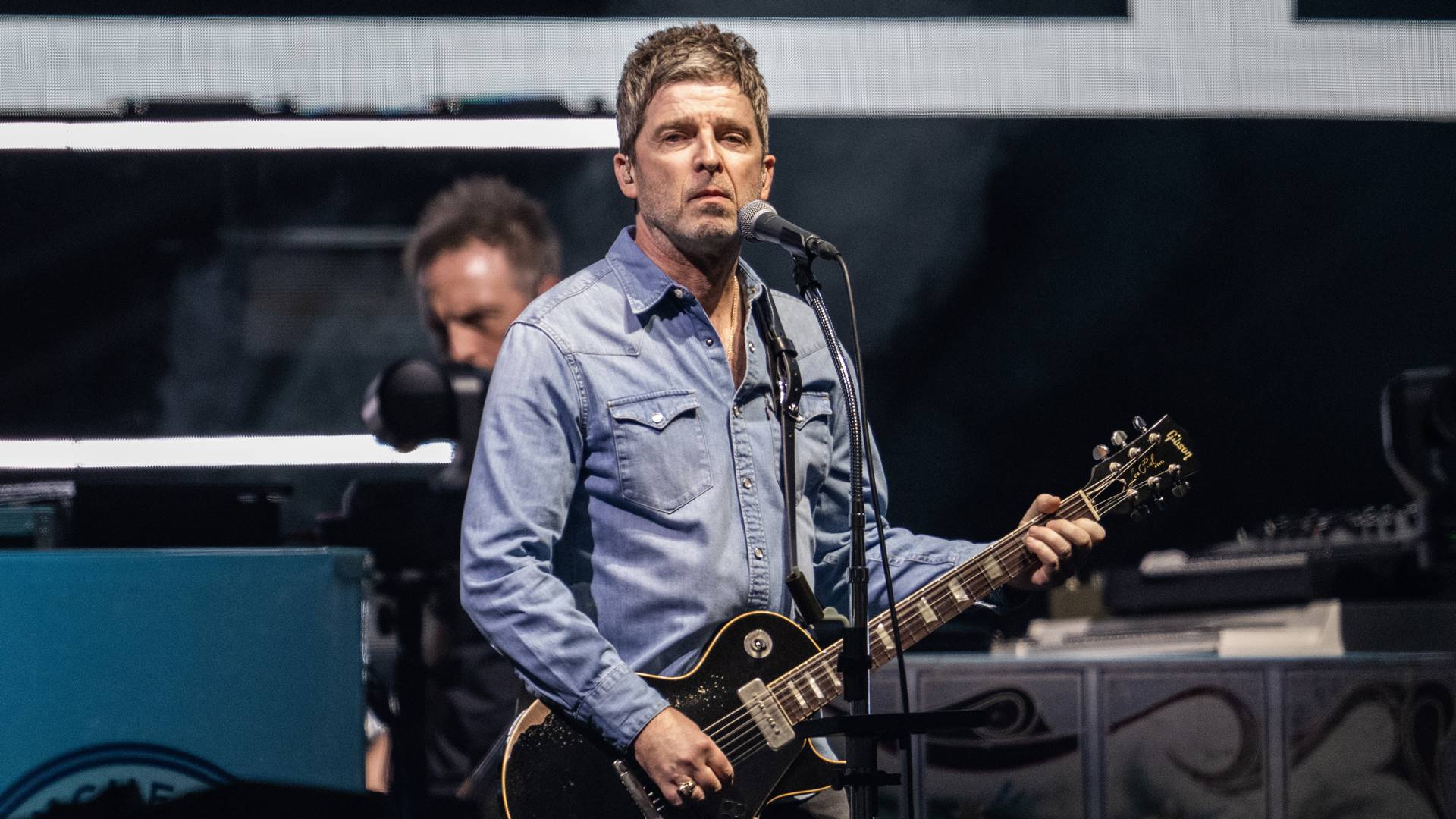 Noel Gallagher durante show do Oasis em 2025