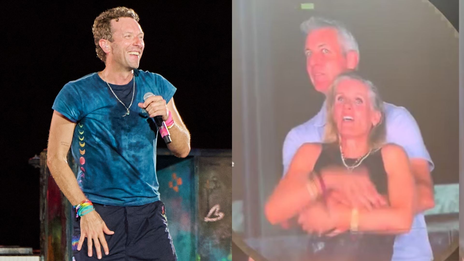 Casal é flagrado em suposta traição em show do Coldplay e momento viraliza (Foto: Robert Okine/Getty Images e Reprodução)