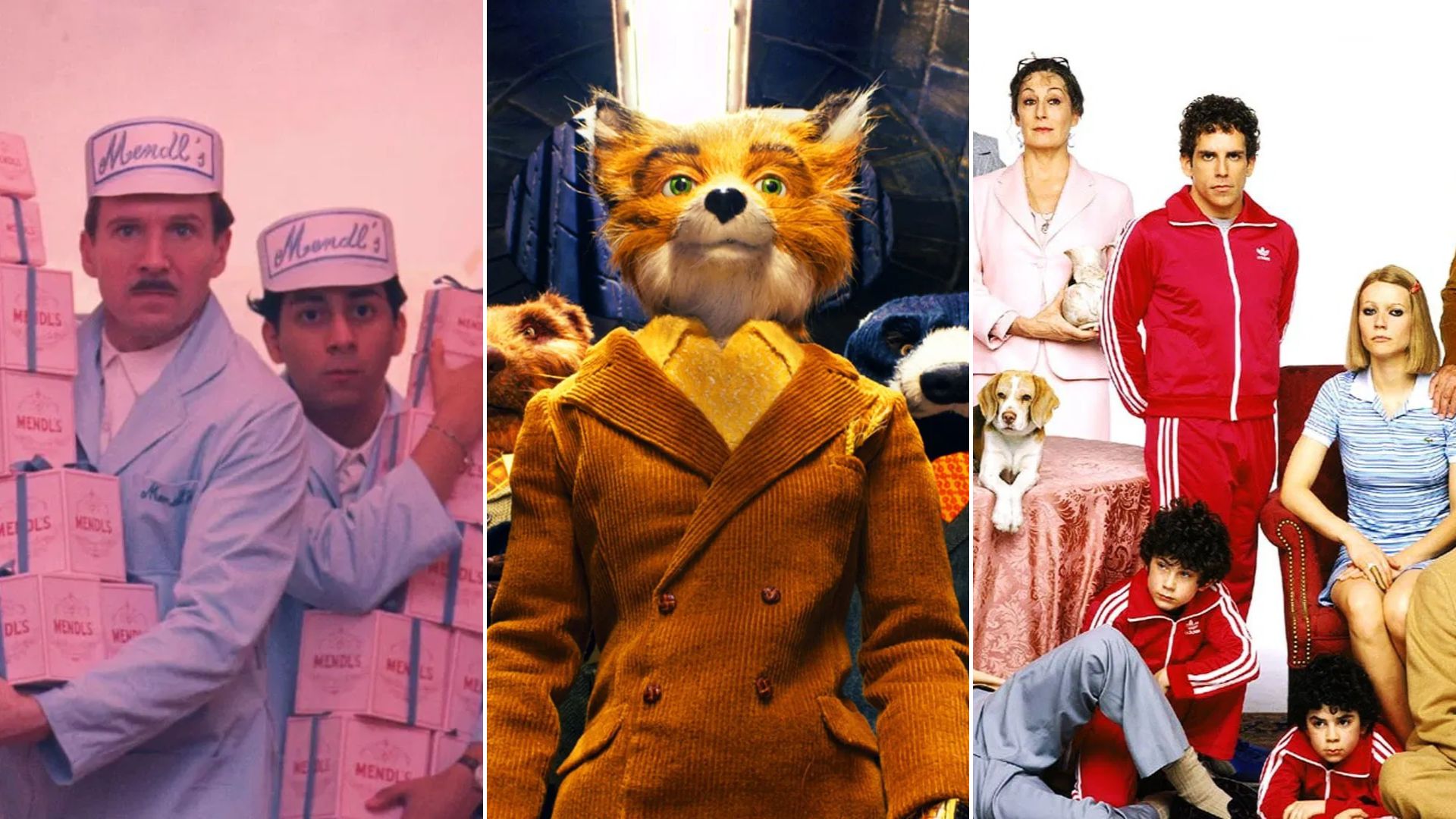 O Grande Hotel Budapeste, O Fantástico Sr. Raposo e Os Excêntricos Tenenbaums