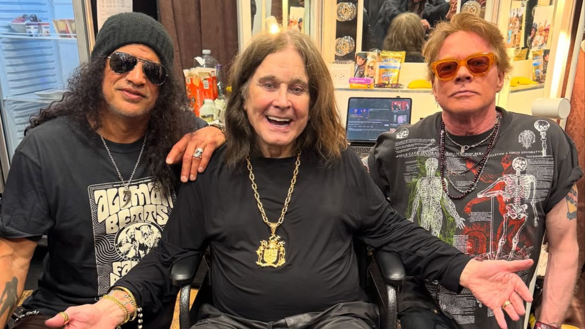 Slash, Ozzy Osbourne e Axl Rose