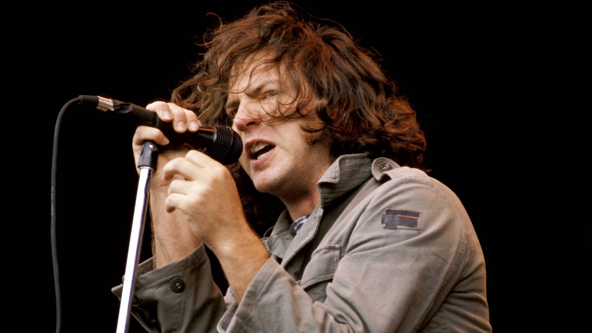 Eddie Vedder, vocalista do Pearl Jam, em 1993