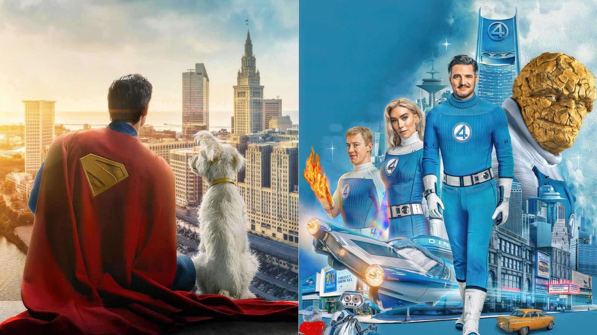 Superman vs Quarteto Fantástico: Primeiros Passos: qual é o melhor filme, de acordo com o público?