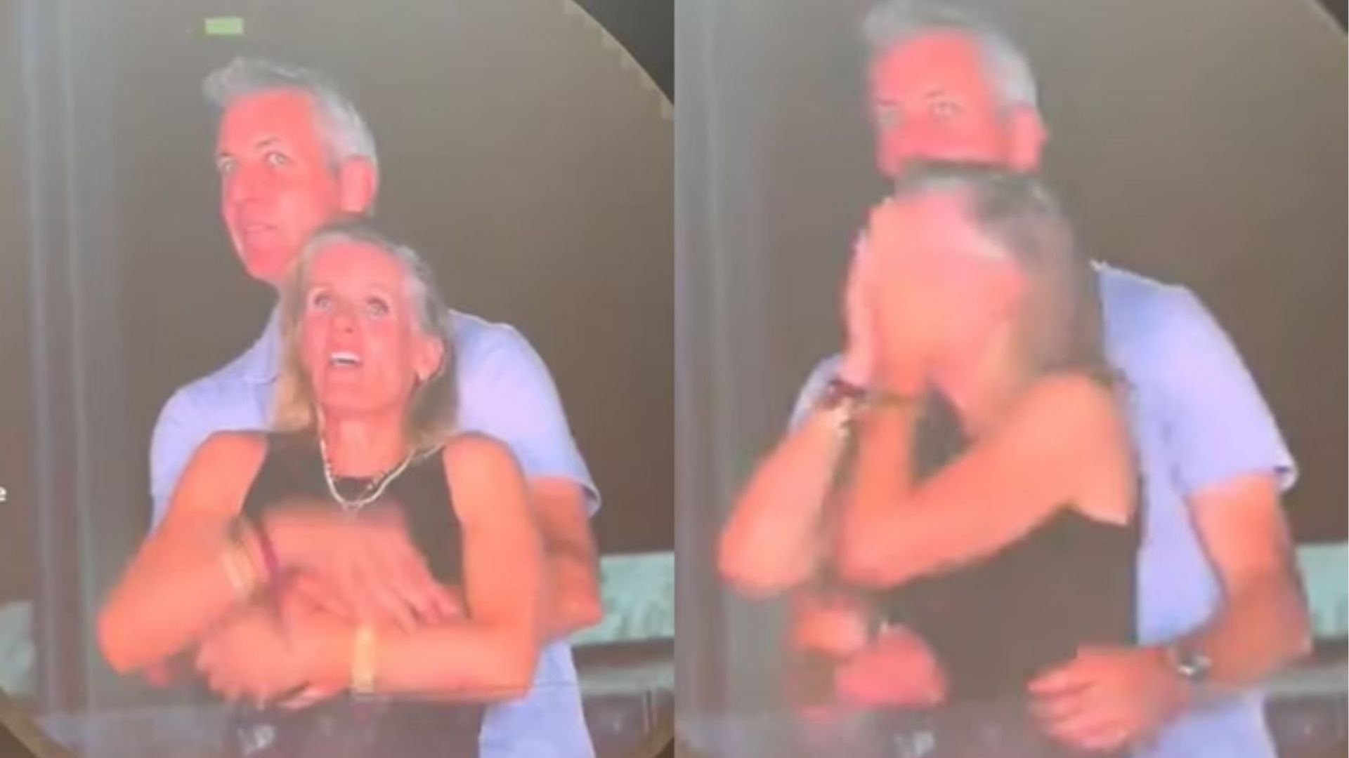 Kristin Cabot e Andy Byron no telão durante show do Coldplay (Foto: Reprodução)