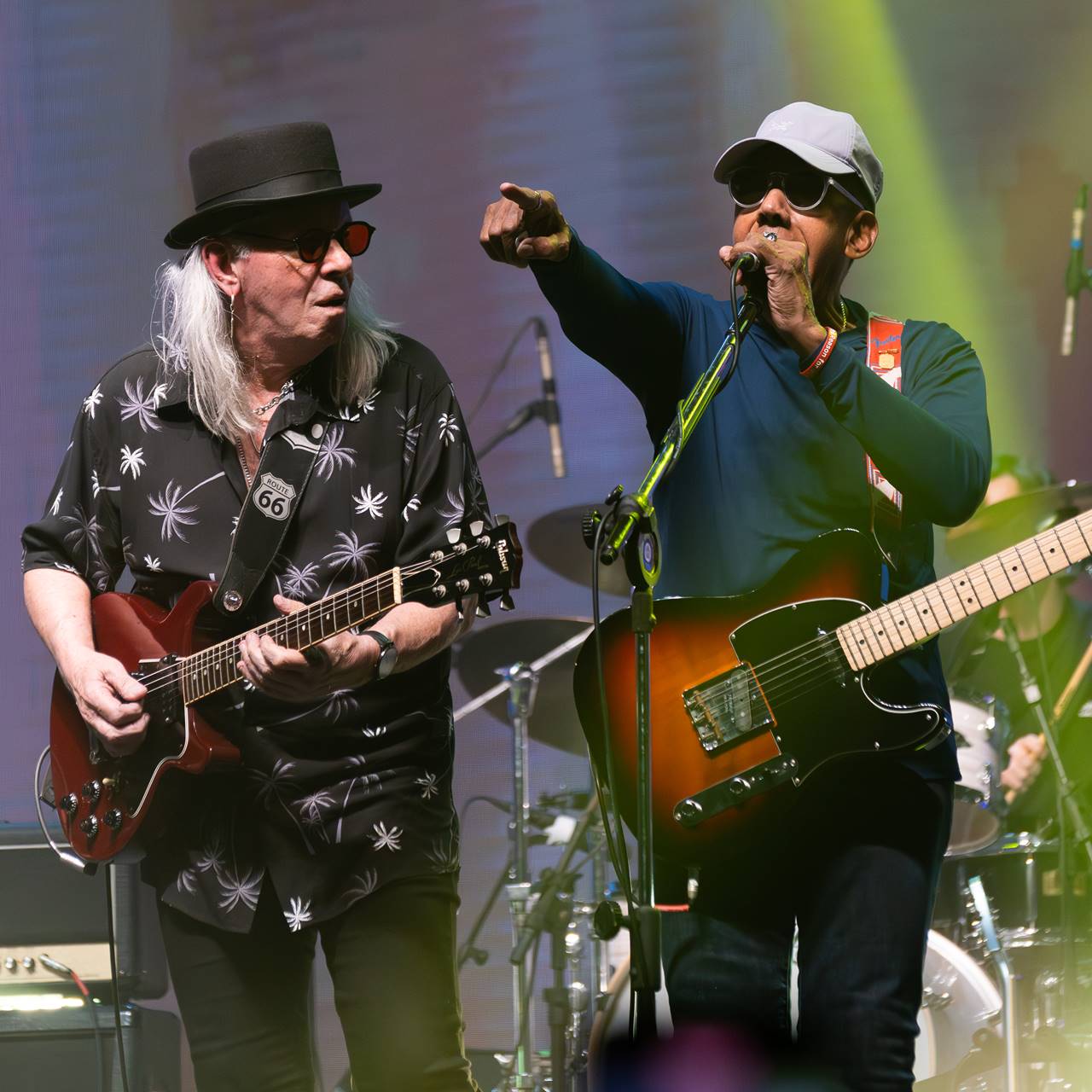 Luiz Carlini, do Tutti Frutti, e Jorge Ben Jor