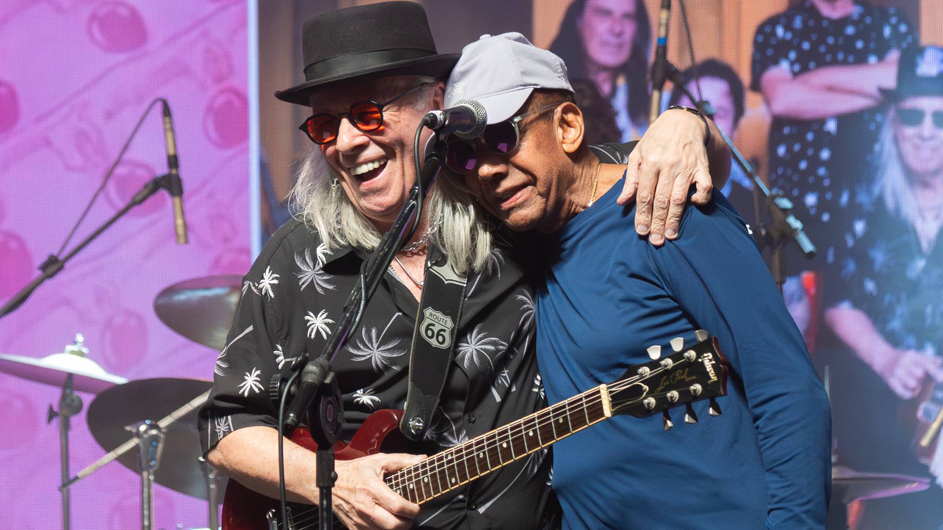 Luiz Carlini, do Tutti Frutti, e Jorge Ben Jor