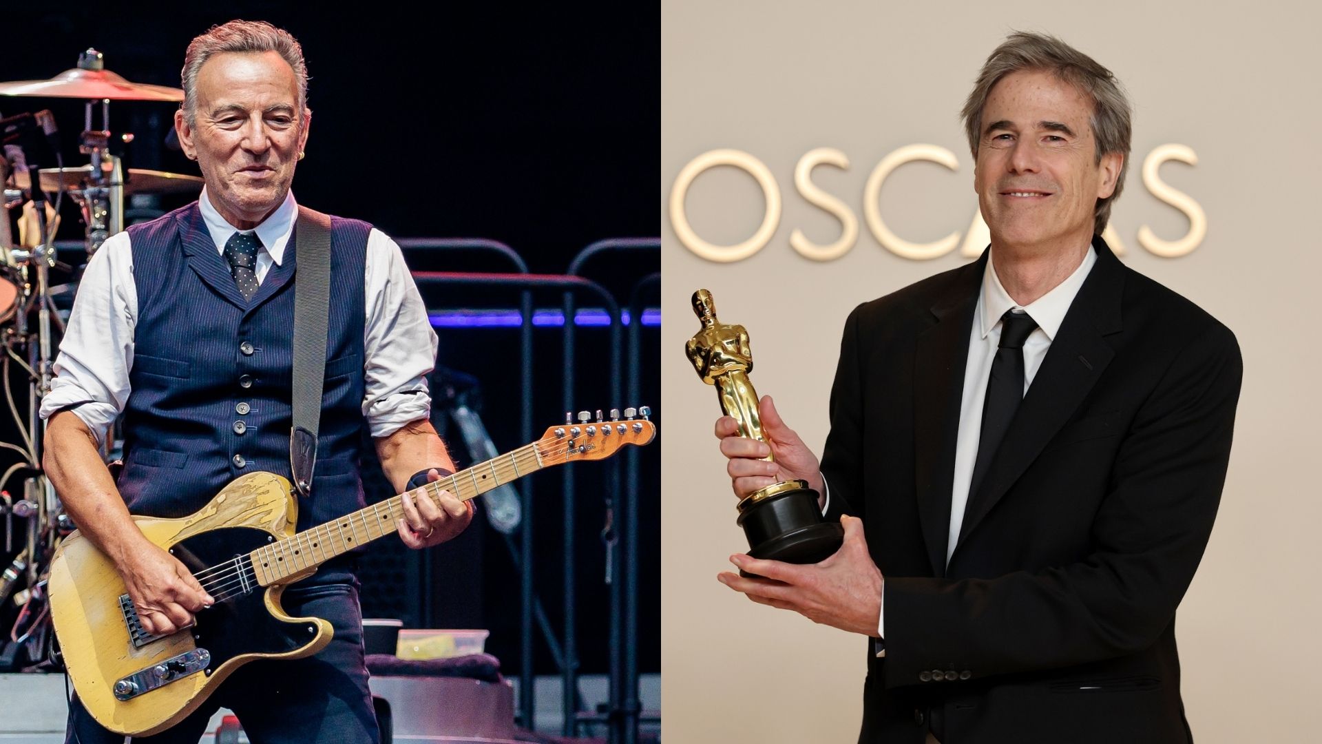 Bruce Springsteen e Walter Salles (Foto: Sergione Infuso/Corbis e Mike Coppola/Getty Images)