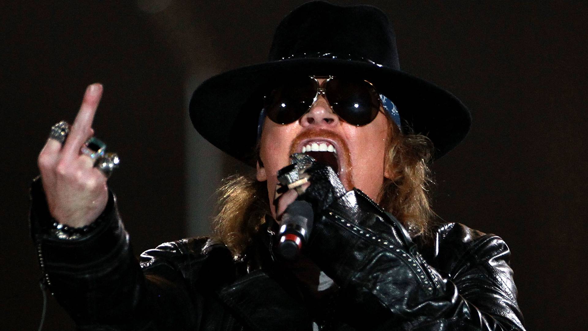 Axl Rose, vocalista do Guns N' Roses, em 2010