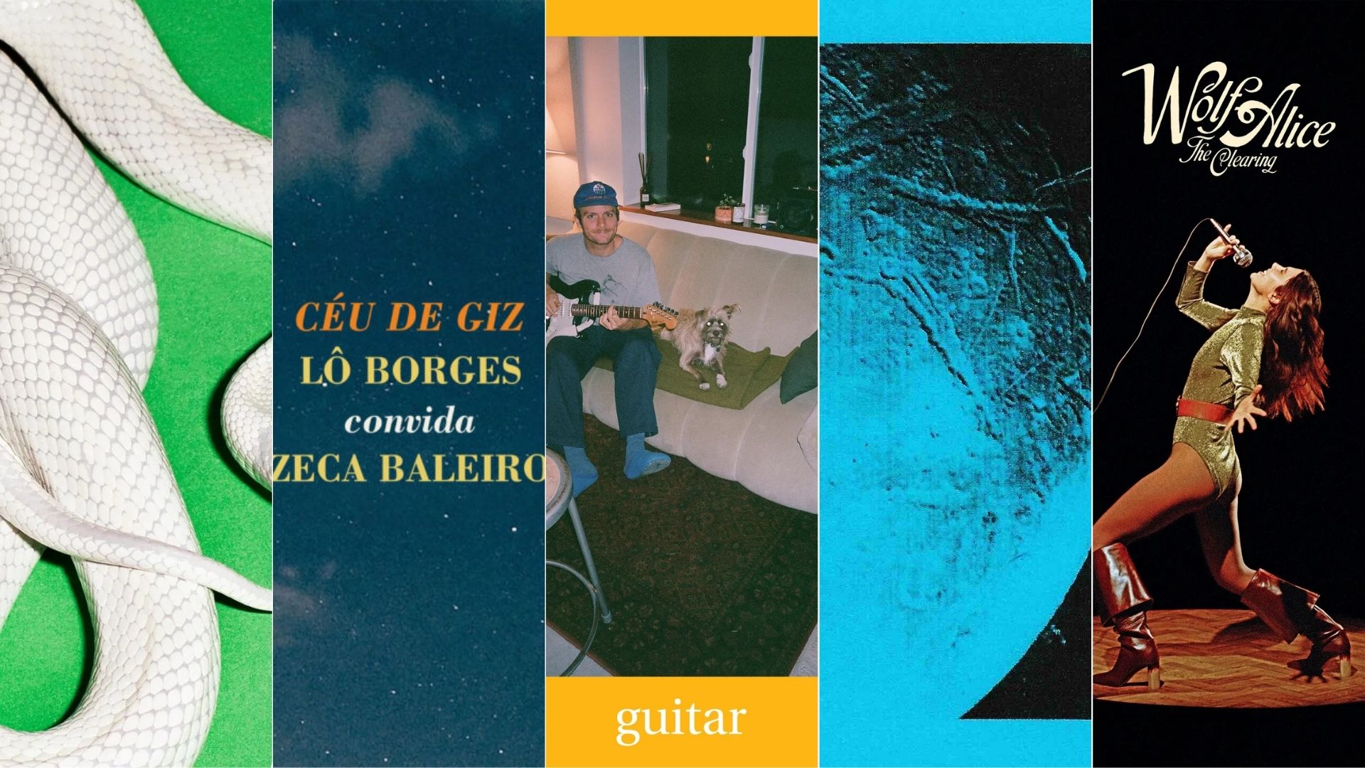 Capas de: Deftones, Lô Borges, Mac DeMarco, Pelados e Wolf Alice