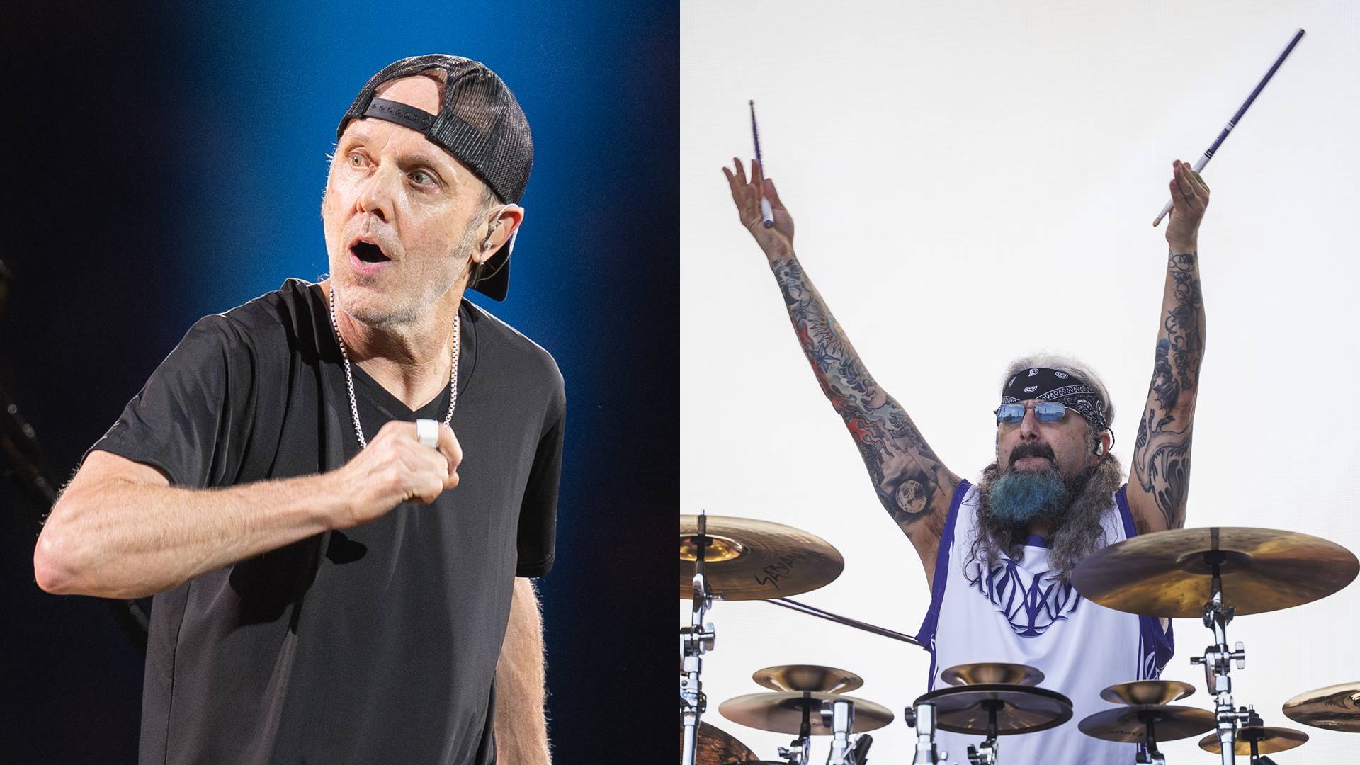 Lars Ulrich, do Metallica, e Mike Portnoy, do Dream Theater