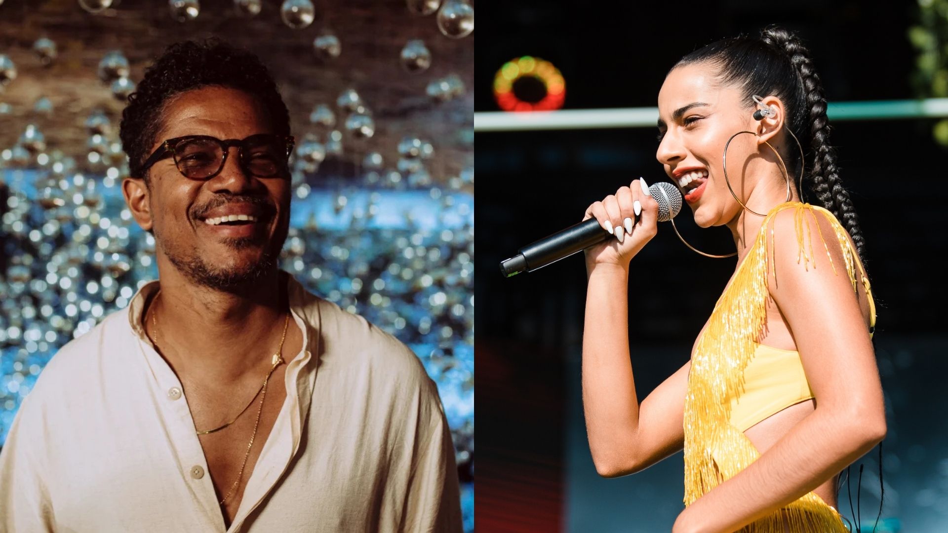 Alexandre Carlo e Marina Sena (Foto: Fábio Setti e Mauricio Santana/Getty Images)