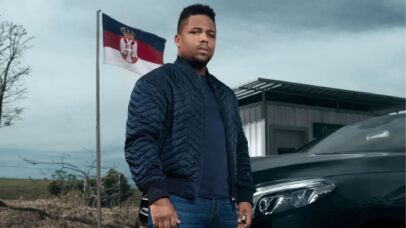 Christian Malheiros posa caracterizado de Nando, personagem que terá algumas cenas do filme gravadas em Belgrado, na Sérvia