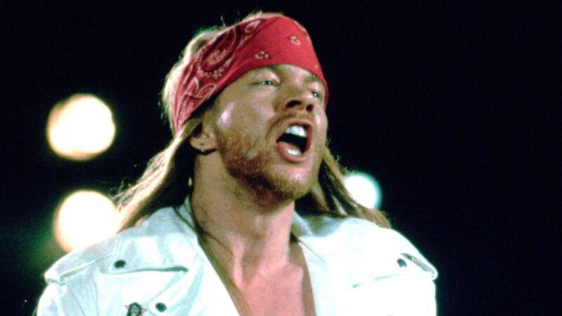 Axl Rose vocalista do Guns N' Roses, em 1992 - Foto: Michael Putland / Getty Images