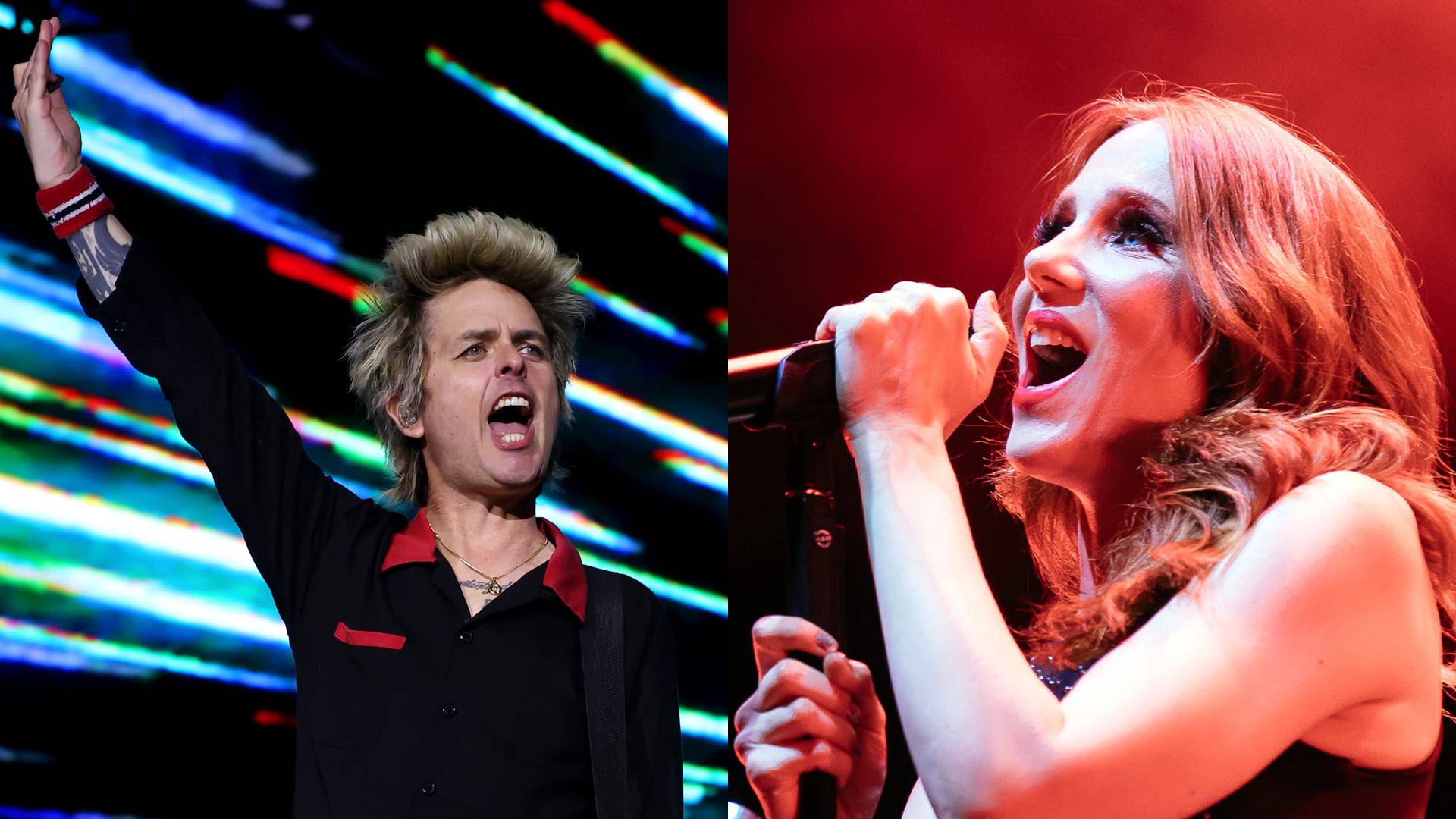 Billie Joe Armstrong (Green Day) e Simone Simons (Epica)