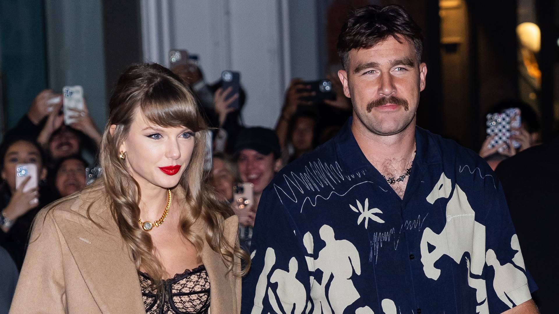Taylor Swift e Travis Kelce em 2024