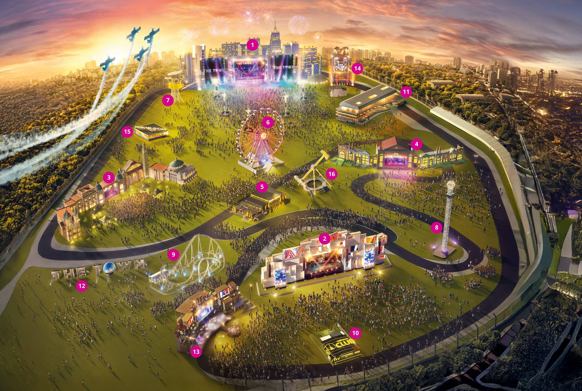 Mapa do The Town 2025