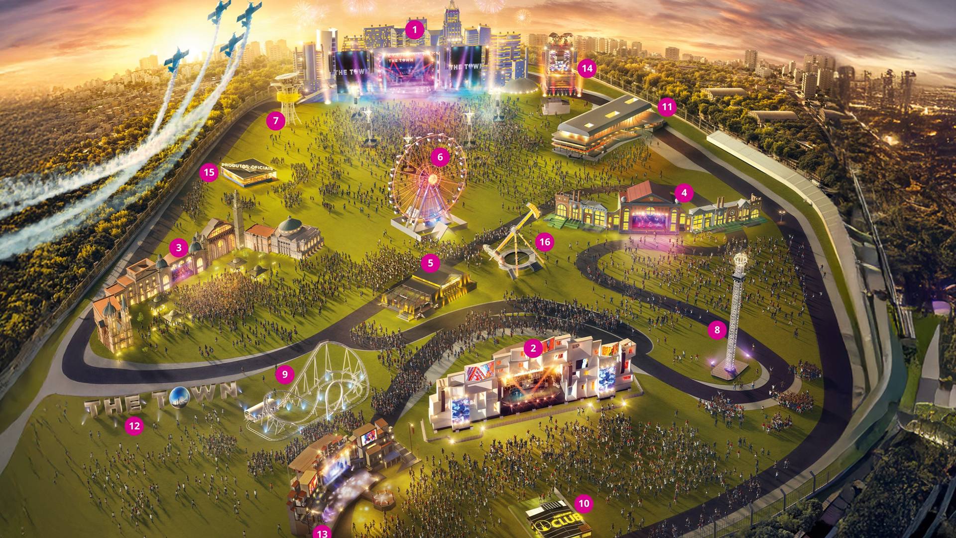 Mapa do The Town 2025