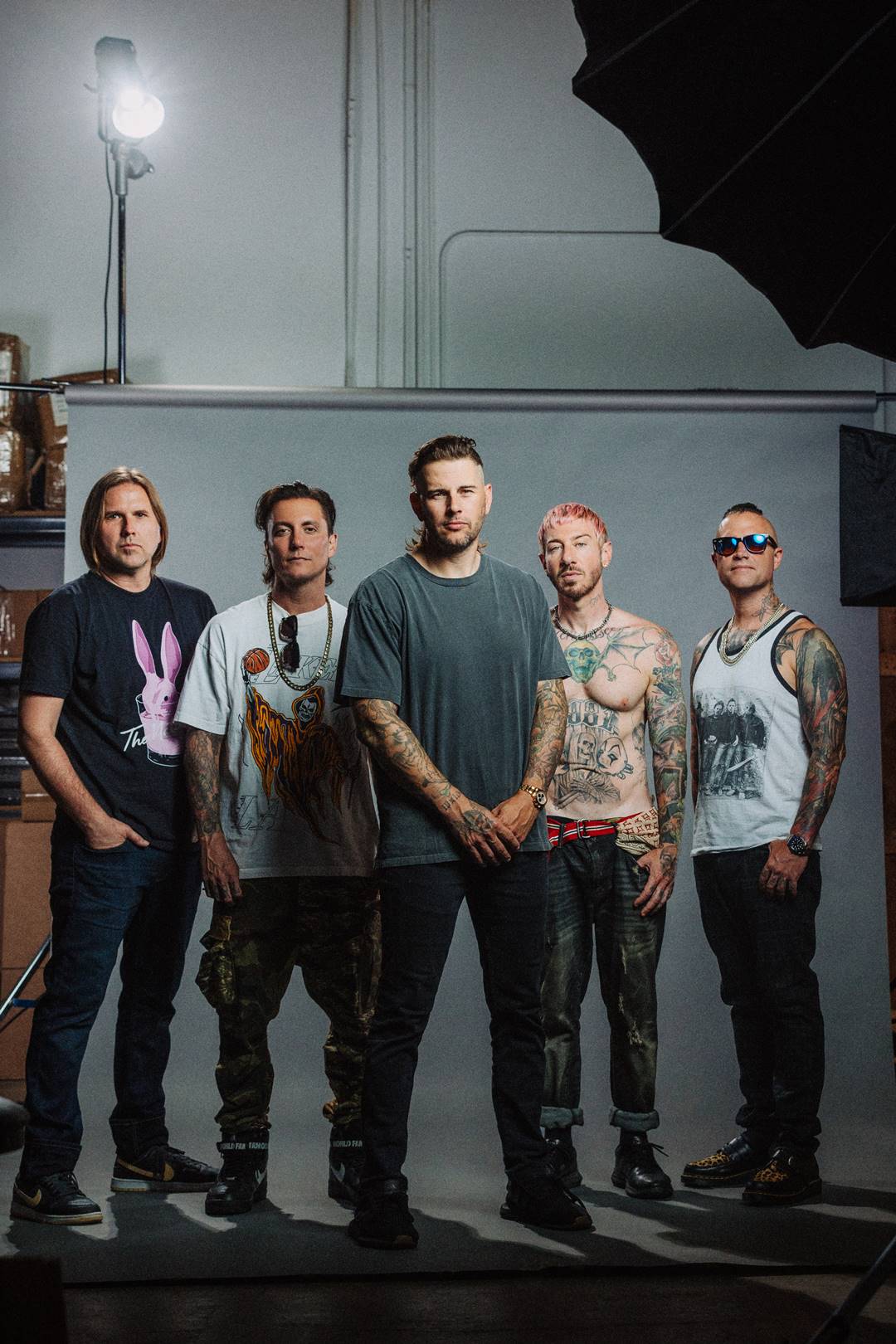 Avenged Sevenfold em 2025 (Foto: Lexie Alley para Rolling Stone Brasil)