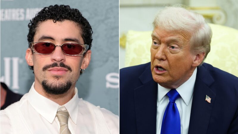 Bad Bunny (Foto: Dia Dipasupil/Getty Images); Donald Trump (Foto: Anna Moneymaker/Getty Images)