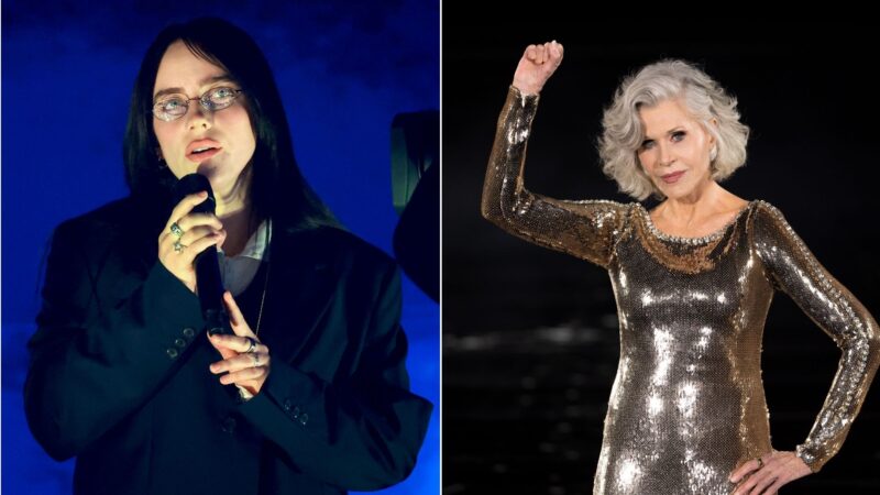 Billie Eilish (Foto: Kevin Mazur/Getty Images for iHeartRadio); Jane Fonda (Foto: Arnold Jerocki/Getty Images)