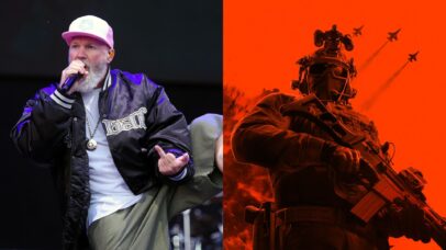 Fred Durst em show do Limp Bizkit no Leeds Festival 2025 e pôster de Battlefield 6 (Fotos: Matthew Baker/Getty Images e Divulgação)