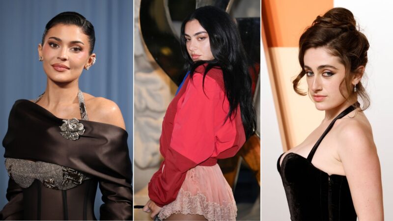 Kylie Jenner (Foto: Mike Coppola/MG25/Getty Images for The Met Museum/Vogue); Charli xcx (Foto: Dominique Charriau/WireImage/Getty Images); Rachell Sennott (Foto: Taylor Hill/FilmMagic/Getty Images)