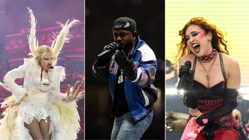 Lady Gaga (Foto: Kevin Mazur/Getty Images for Coachella); Kendrick Lamar (Foto: Michael Owens/Getty Images); Chappell Roan (Foto: Rick Kern/Getty Images)