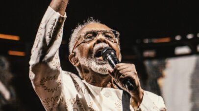 Gilberto Gil em show da turnê Tempo Rei, em São Paulo, no Allianz Parque (Foto: Igor Aleixo)