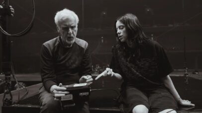 Billie Eilish e James Cameron (Foto: Divulgação/ Paramount Pictures Brasil)