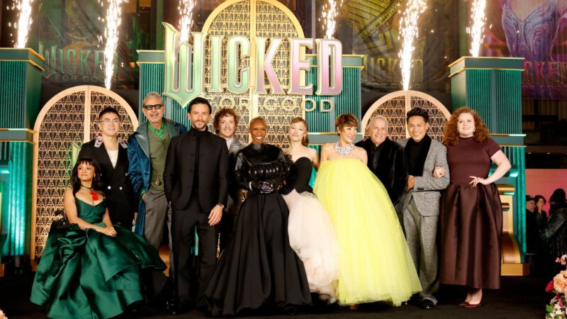 Elenco de "Wicked: Parte 2" na premiere americana do filme. (Foto: Kevin Mazur/Kevin Mazur/Getty Images for Universal Pictures)