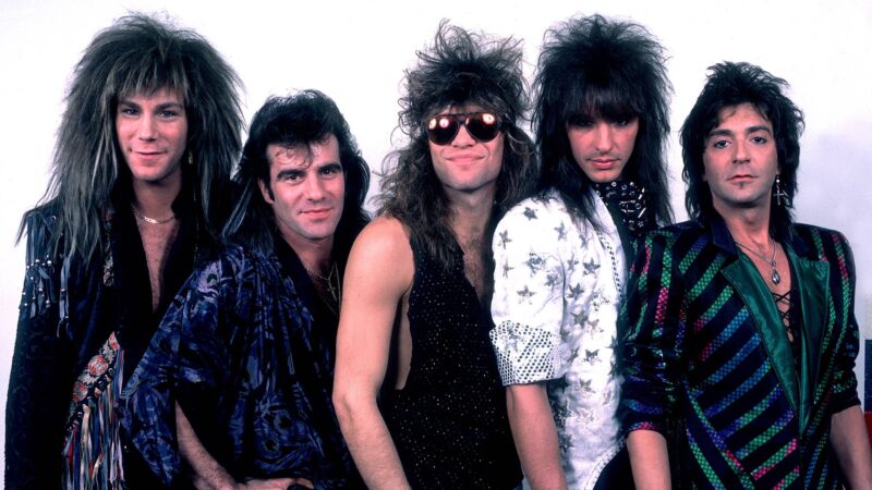 Bon Jovi em 1987 (E-D): David Bryan, Tico Torres, Jon Bon Jovi, Richie Sambora e Alec John Such (Foto: Paul Natkin / Getty Images)
