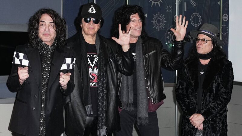 Kiss em 2023 (E-D): Paul Stanley, Gene Simmons, Tommy Thayer e Eric Singer (Foto: John Nacion / Getty Images)