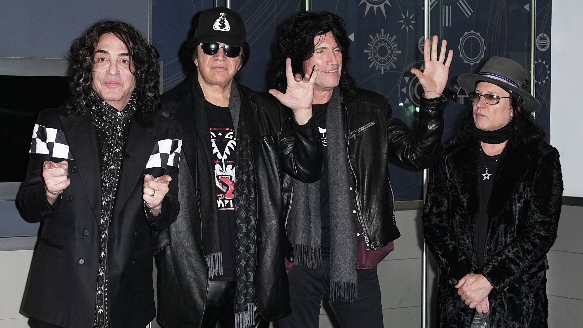 Kiss em 2023 (E-D): Paul Stanley, Gene Simmons, Tommy Thayer e Eric Singer (Foto: John Nacion / Getty Images)