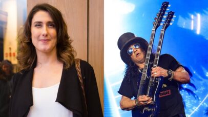 Paola Carosella e Slash (Fotos: Mauricio Santana e Kevin Mazur / Getty Images)