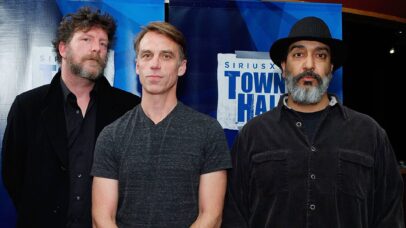 Soundgarden sem Chris Cornell (E-D): Ben Shepherd, Matt Cameron e Kim Thayil nos anos 2010
