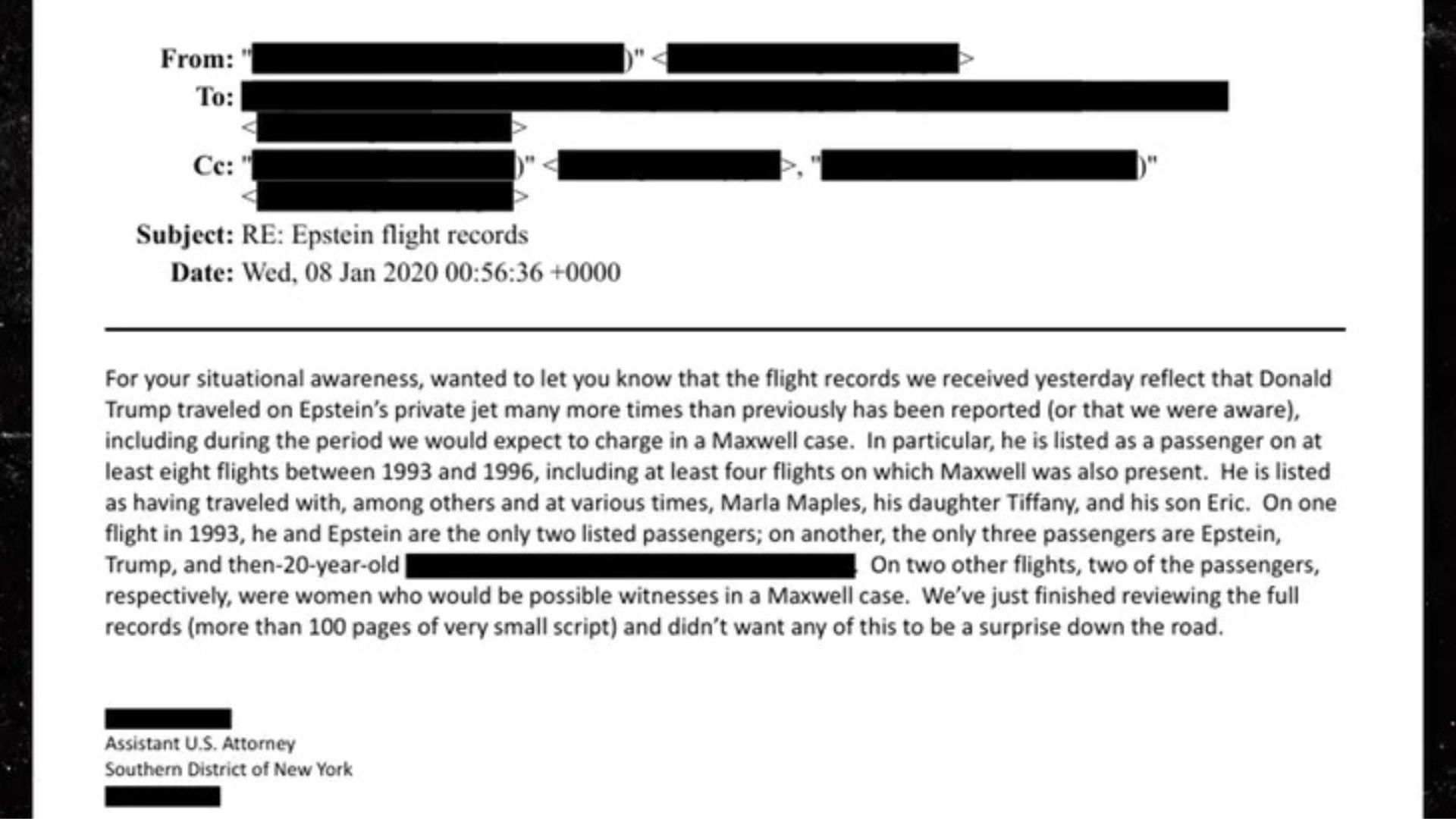 email do departamento de justiça