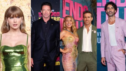 Taylor Swift, Hugh Jackman, Blake Lively, Ryan Reynolds e Justin Baldoni (Fotos: Amy Sussman/ Getty Images, Gotham/ FilmMagic, Cindy Ord/ Getty Images e Gotham/ FilmMagic)