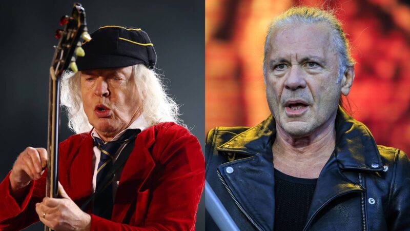 AC/DC e Iron Maiden estão entre as atrações que farão shows no Brasil em 2026 (Fotos: Morgan Hancock / Getty Images e Per Ole Hagen / Redferns)