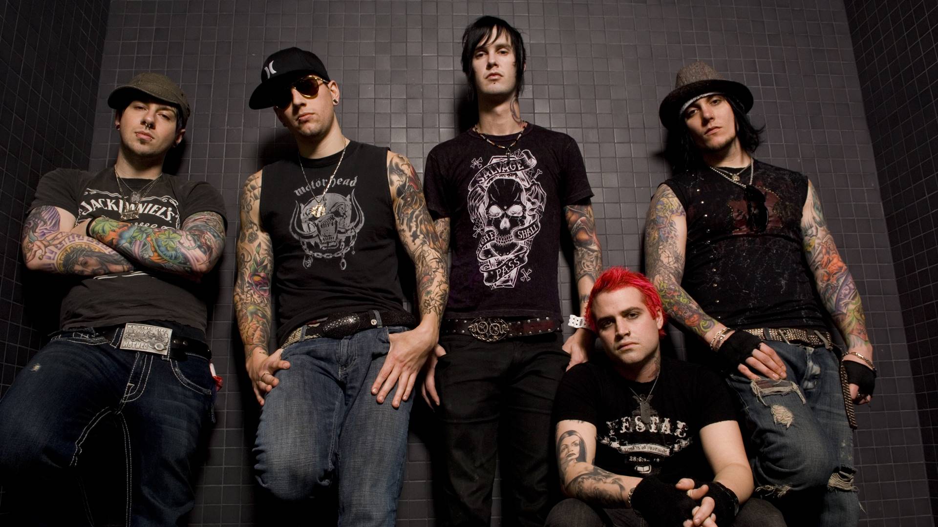 Avenged Sevenfold em 2006 (E-D): Zacky Vengeance, M. Shadows, The Rev, Johnny Christ e Synyster Gates (Foto: Markus Cuff / Corbis via Getty Images)