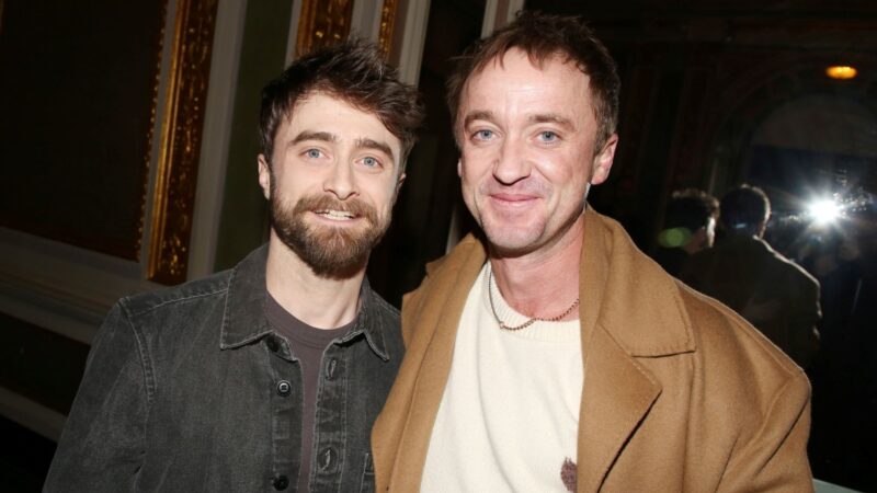 Daniel Radcliffe e Tom Felton, atores de Harry Potter, na última segunda, 1º de dezembro