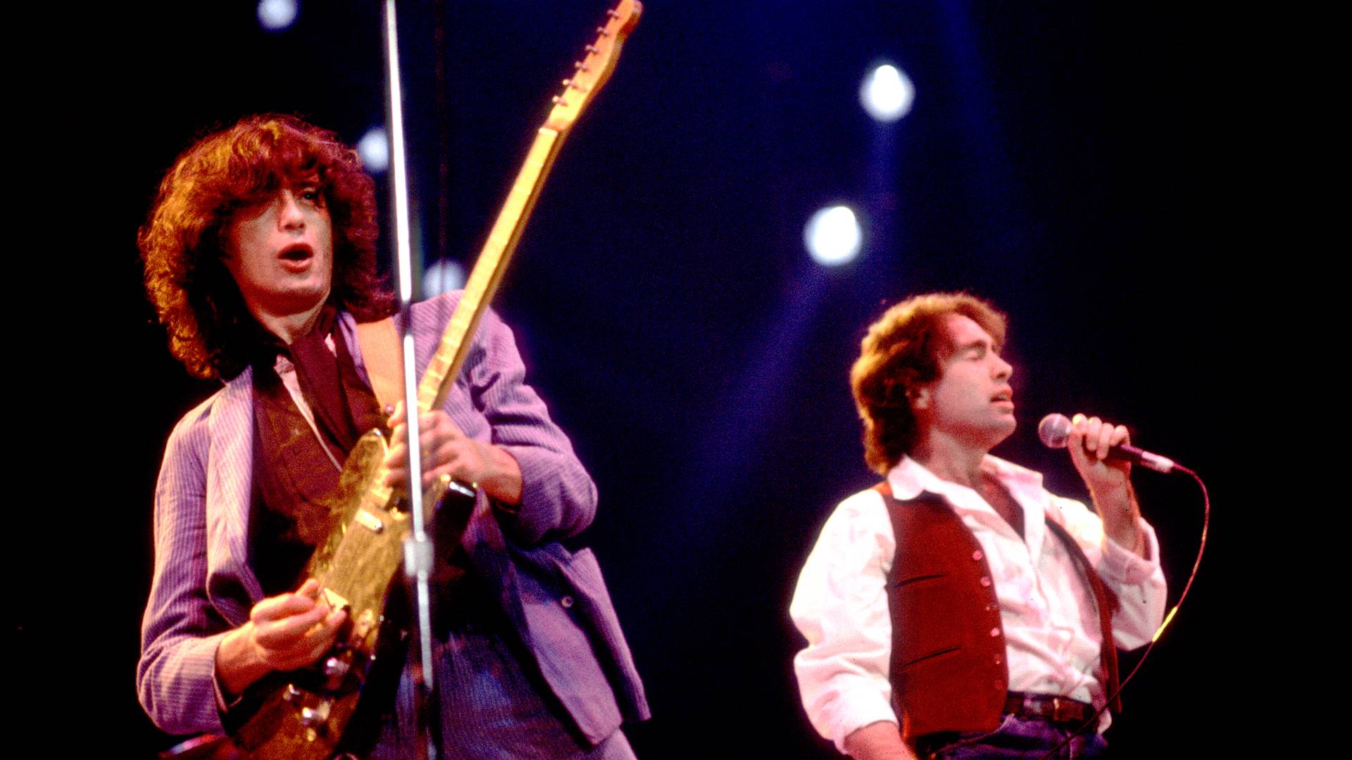 Jimmy Page e Paul Rodgers em 1983 (Foto: Paul Natkin / Getty Images)