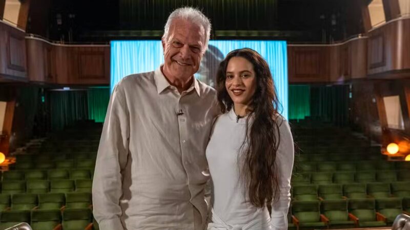 Pedro Bial entrevista Rosalía (Foto: Globo / Estevam Avellar)