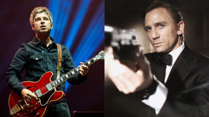 Noel Gallagher e James Bond (Fotos: Ross Gilmore/Redferns e Greg Williams/Eon Productions via Getty Images)