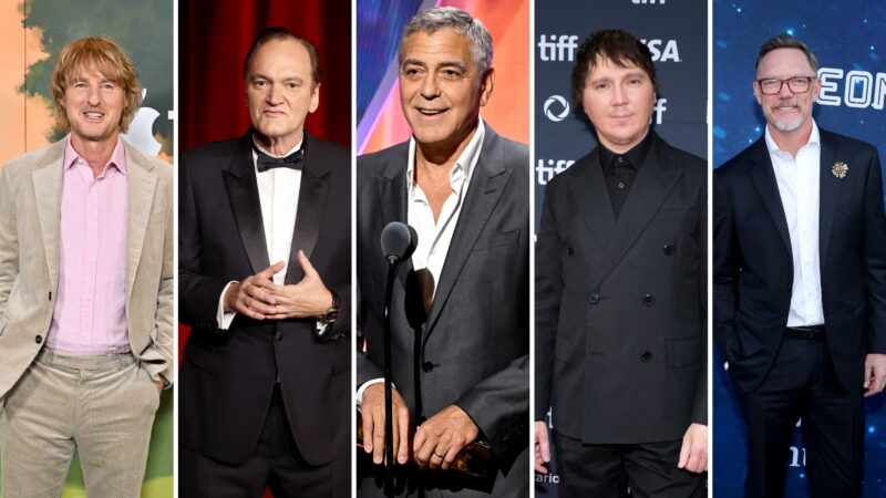 Da esquerda para a direita: Owen Wilson, Quentin Tarantino, George Clooney, Paul Dano e Matthew Lillard (Fotos: Axelle/Bauer-Griffin/FilmMagic; Amy Sussman/Getty Images; Michael Kovac/Getty Images for AARP; Dominik Magdziak/Getty Images e Amy Sussman/Getty Images)