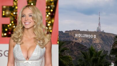 Sydney Sweeney escala letreiro de Hollywood para divulgar nova marca de lingerie