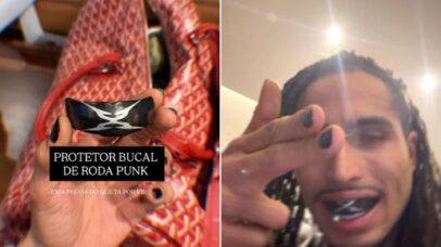 Matuê chama atenção ao exibir ‘protetor bucal de roda punk’ nas redes