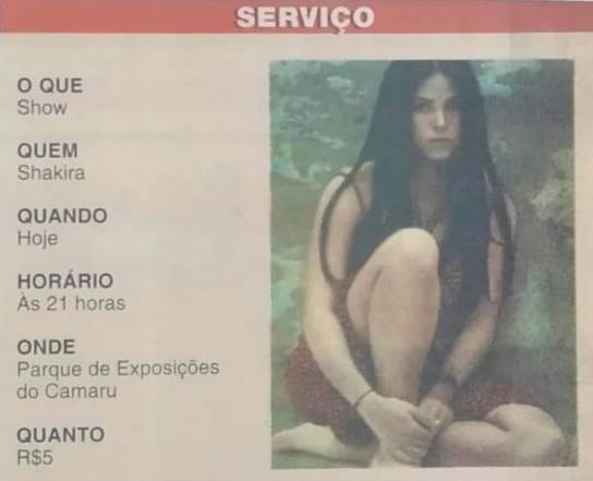 Shakira em Uberlândia (Foto: reprodução / Instagram)