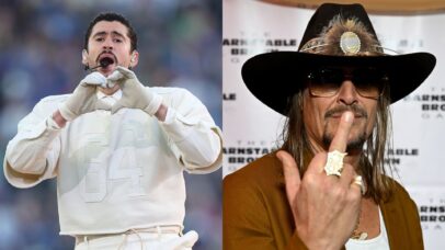 Show de Bad Bunny no Super Bowl atrai 20 vezes mais audiência que alternativa de Kid Rock