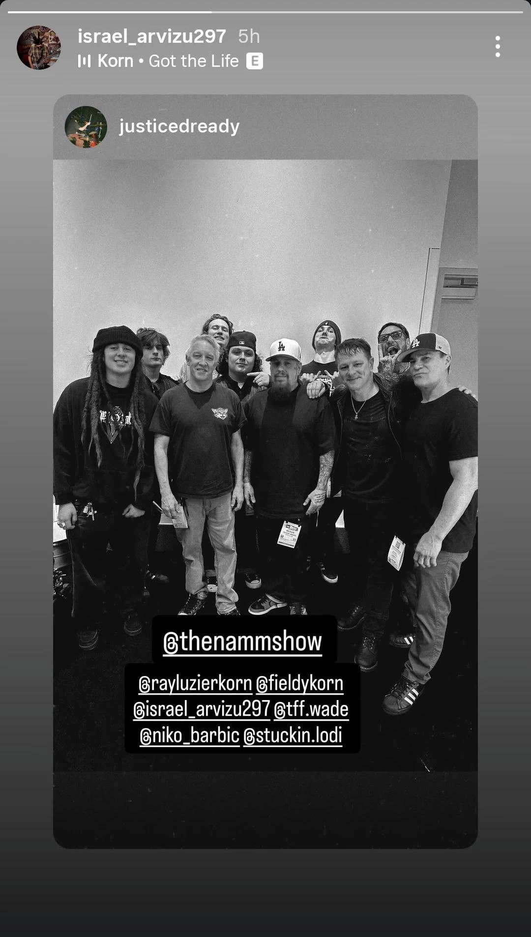 Fieldy com Ray Luzier (Foto: reprodução / Instagram)